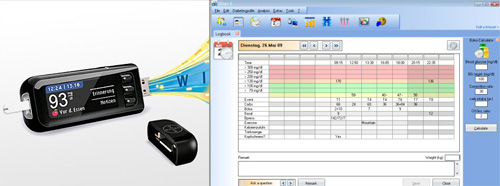 SiDiary kann auch auf den Bayer Contour USB Stick installiert werden